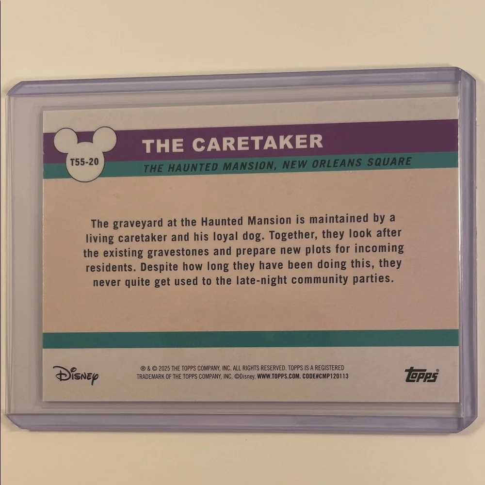 The Caretaker Haunted Mansion Trading Card - Blue Holographic - Picture 2 of 2